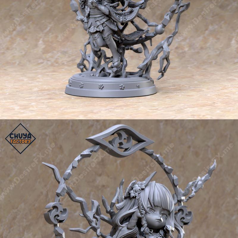 雷电将军Chibi 3D打印模型|Raiden Shogun CHIBI – 3D Print Model STL