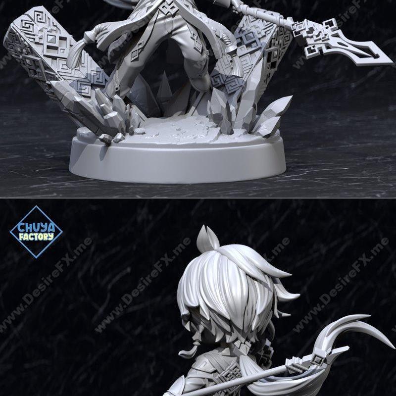 钟离CIBI三维打印模型 STL|Zhongli CHIBI – 3D Print Model STL
