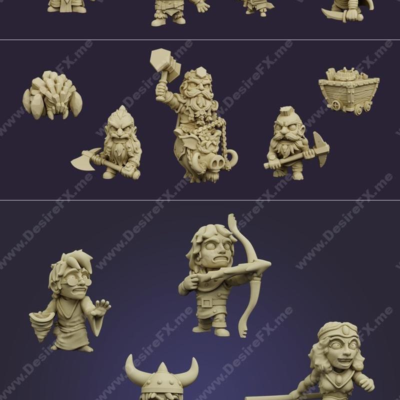 StoneKing Pack – 3D打印模型套装：动漫游戏角色立体模型|StoneKing Pack – 3D Print Model STL