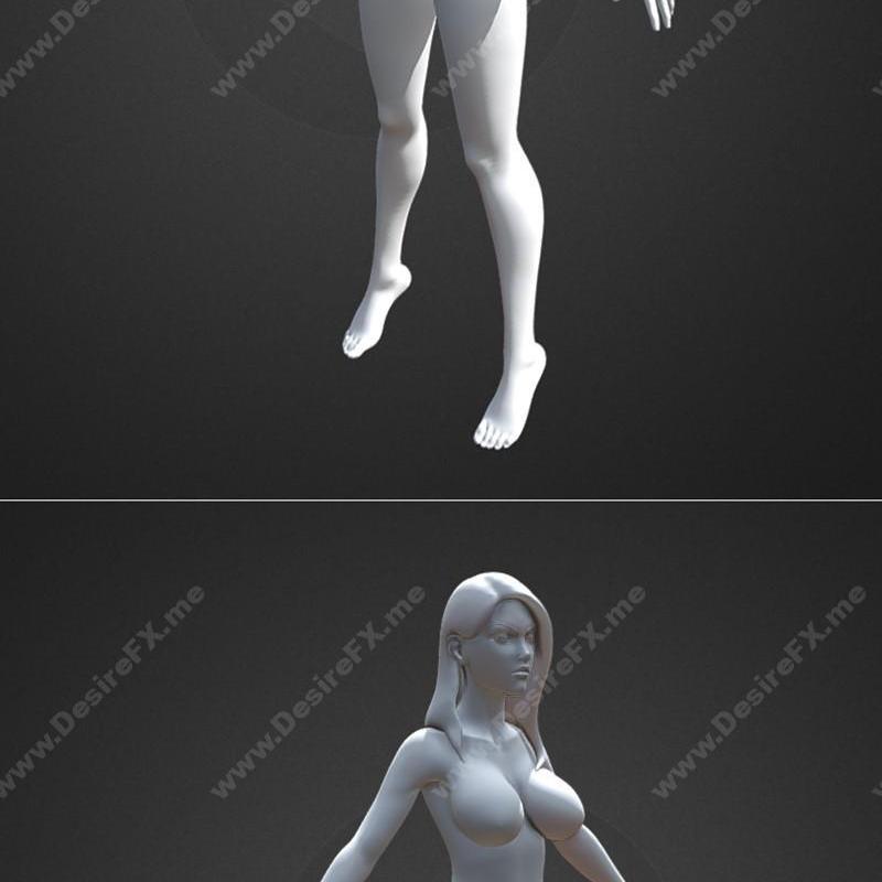 高精度风格化女性大胸3D打印模型|Stylized Female Large Breasts Highpoly version – 3D Print Model STL