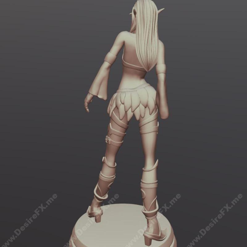夜之精灵与精灵牧师 3D打印模型|Night Elf and Elf Priest – 3D Print Model STL