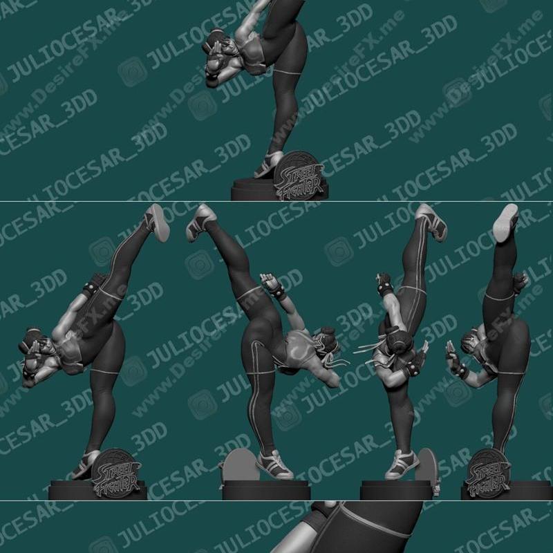 街霸 春丽 3D打印模型|Street fighter – Chun Li – 3D Print Model STL