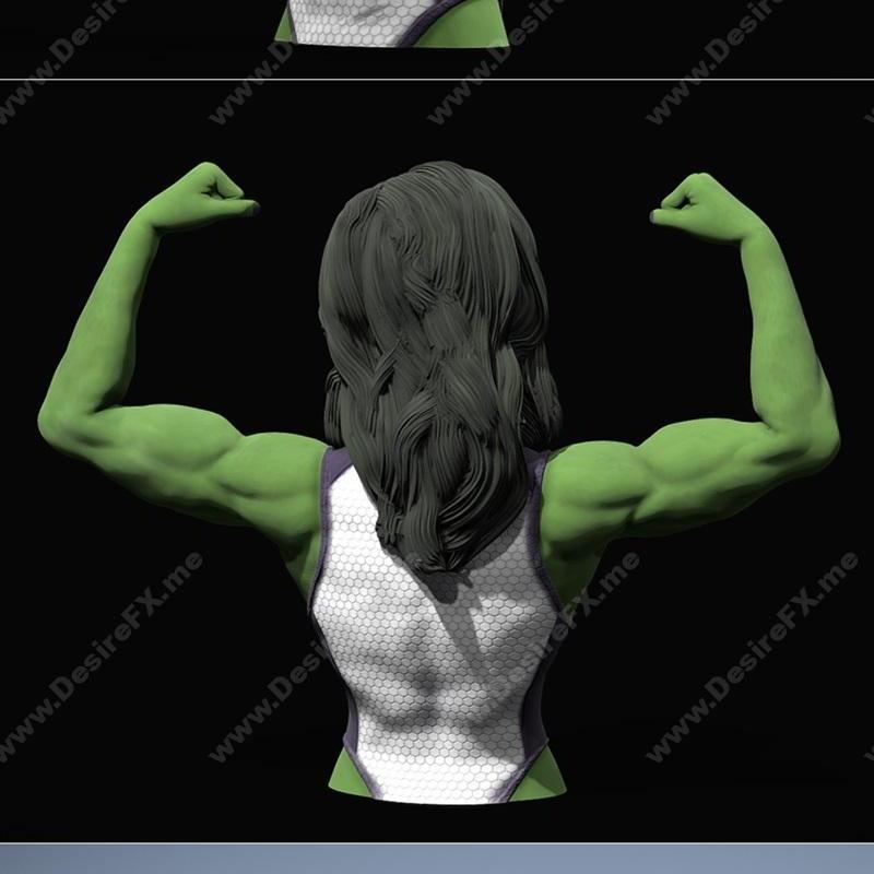 她 Hulk 与海豚美人鱼——3D打印模型|She-Hulk and Manta Mermaid – 3D Print Model STL