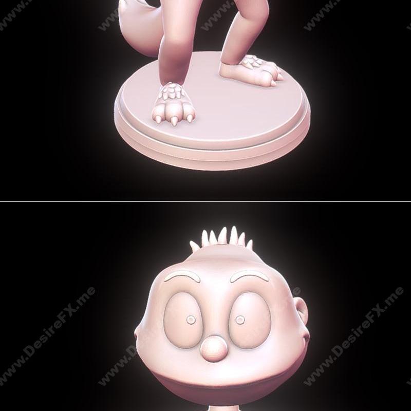 狼人怪物狂欢与汤米·皮克尔斯——《胡迪·小兔》3D打印模型|Wolf – Monster Mash and Tommy Pickles – Rugrats – 3D Print Model STL