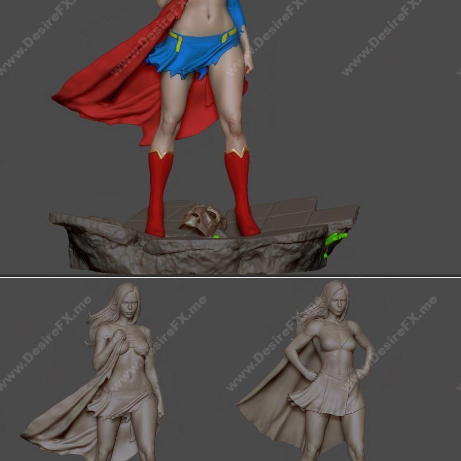 超级女孩经典款3D打印模型|SuperGirl Classic – 3d print model