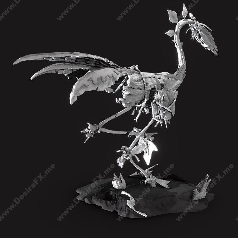 艺术鹤造型——Caplja与APU矩阵3D打印模型|Artistic Heron – Caplja and APU – Matrix – 3D Print Model STL