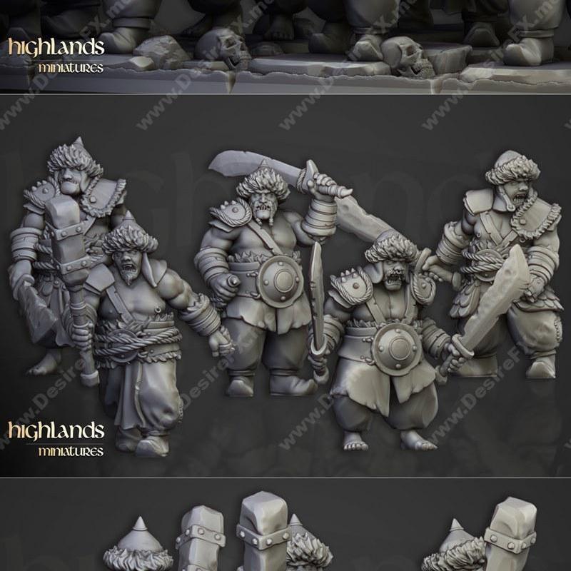 哈扎里亚战士3D打印模型|Highlands Miniatures – Khazarian Warriors – 3D Print Model STL