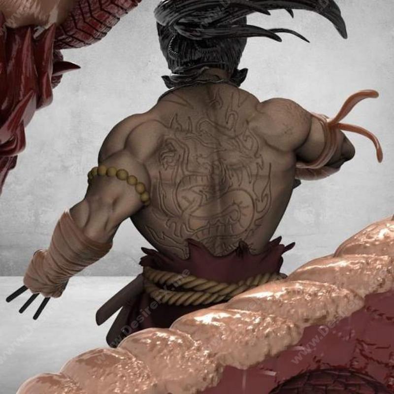 龙与狼人：3D打印模型作品|Wolverine dragon