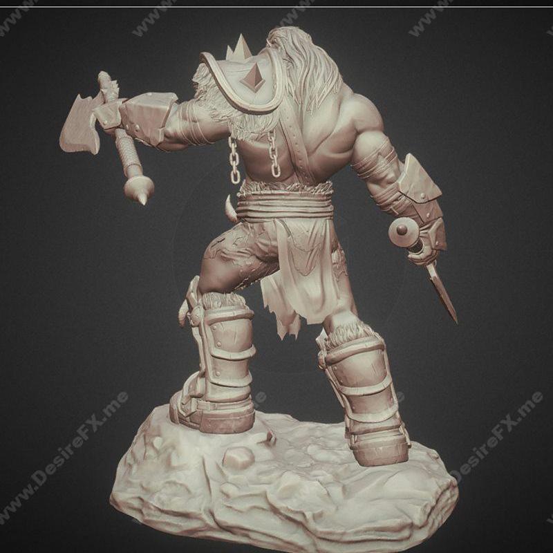 Orc与亚洲龙雕塑 3D打印模型|Orc and Asian Dragon Sculpt – 3D Print Model STL