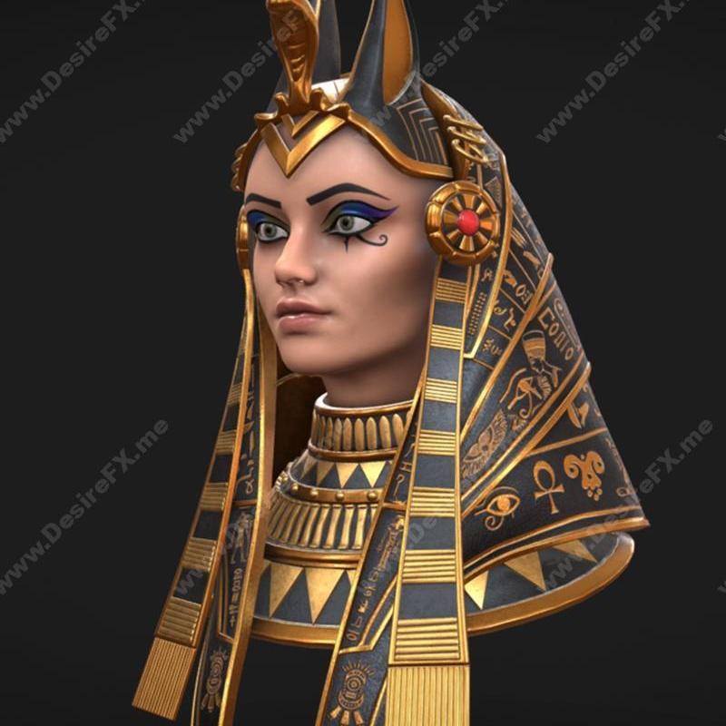 魔兽世界风格的泰兰德·语风与阿努比斯系列3D打印模型|Stylized Tyrande based on World of Warcraft and Anubis and Anubis II – 3D Print Model STL