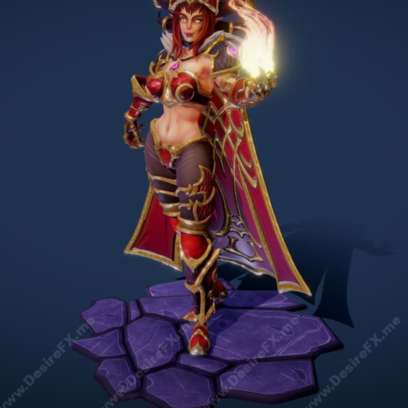 魔兽世界艾萨拉萨 3D打印模型|Alexstrasza from World Of Warcraft Fan Art and Dragonball Lunchi – 3D Print Model STL