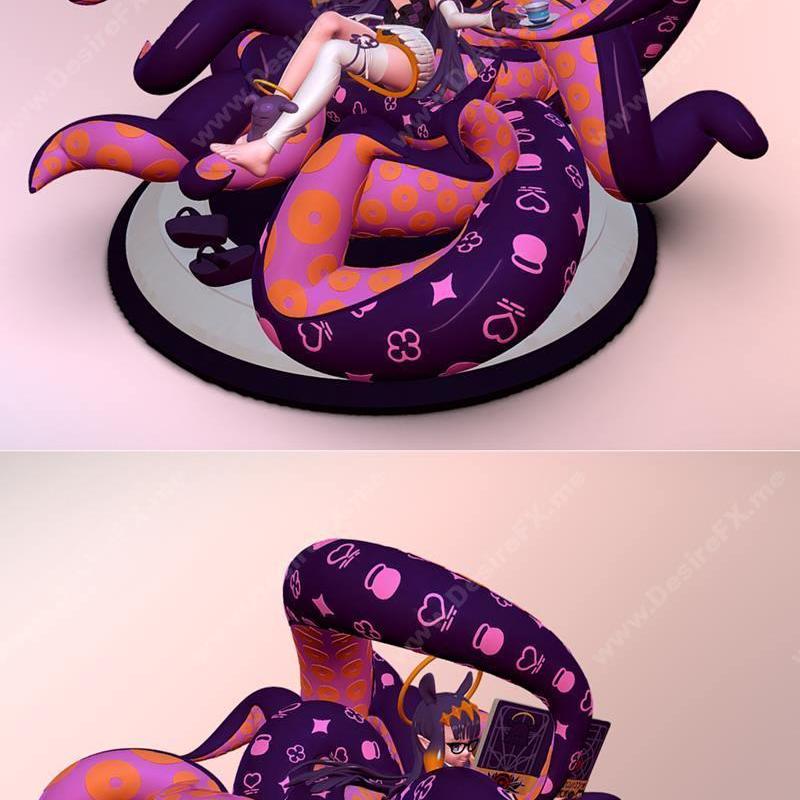 Ninomae Ina’nis – Leisure Time Fanart – 3D Print Model STL