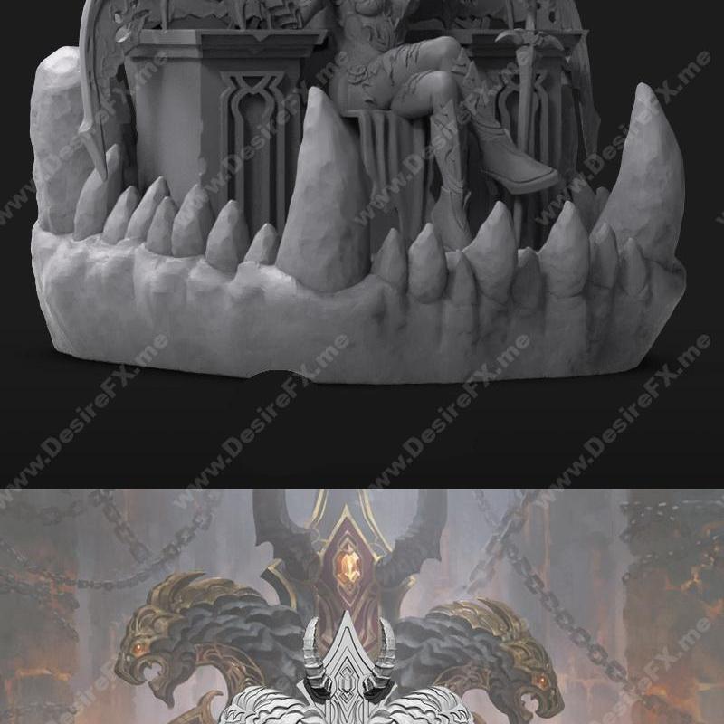 王座之怒 3D打印模型|Fury on Throne