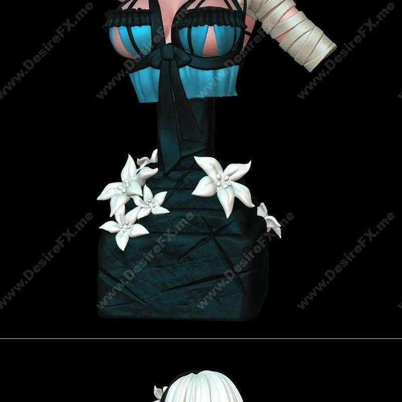 2B 与凯恩服装拆解 3D打印模型|2B with Kaine’s Outfit Bust – 3D Print Model STL