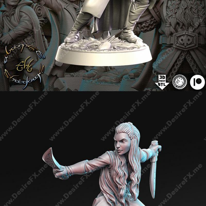 Aurielle中的作品与角色3D打印模型集|Aurielle