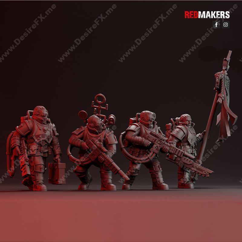 帝国军队特种部队——指挥小队 3D打印模型|Special Forces – Command Squad of the Imperial Force – 3D Print Model STL