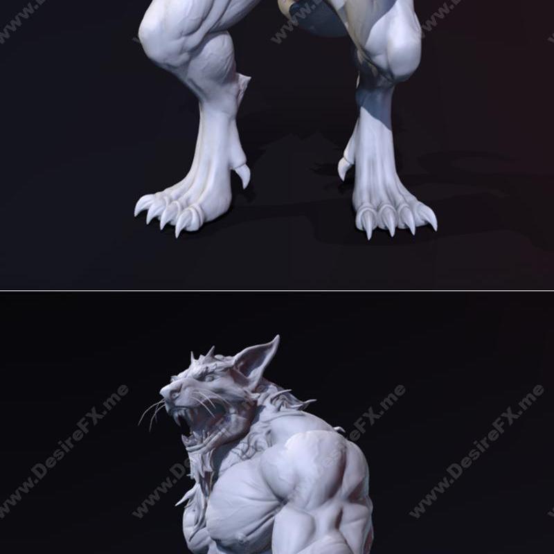warewolf雕塑 3D打印模型|Warewolf Sculpt – 3D Print Model STL