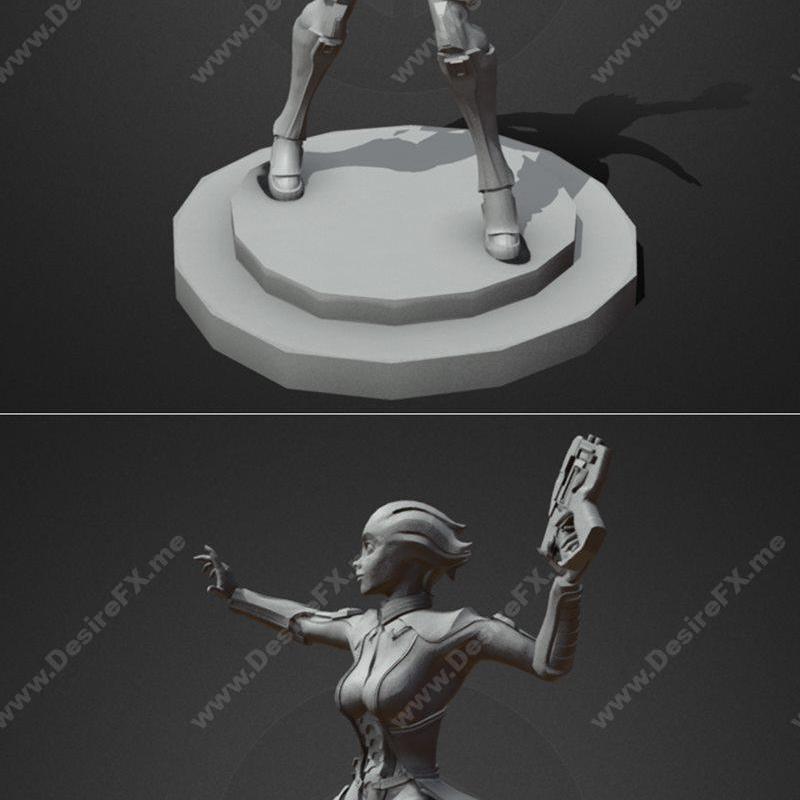 Liara雕像3D打印模型|liara statue1