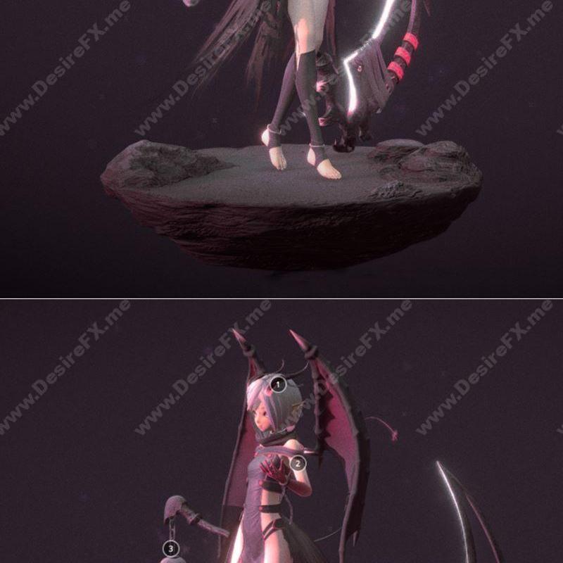 龙女孩3D打印模型|Dragon Girl