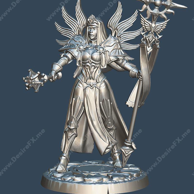 迷宫女巫与女修道院女战士3D打印模型|Labyrinth Witch and Abbess in Armor