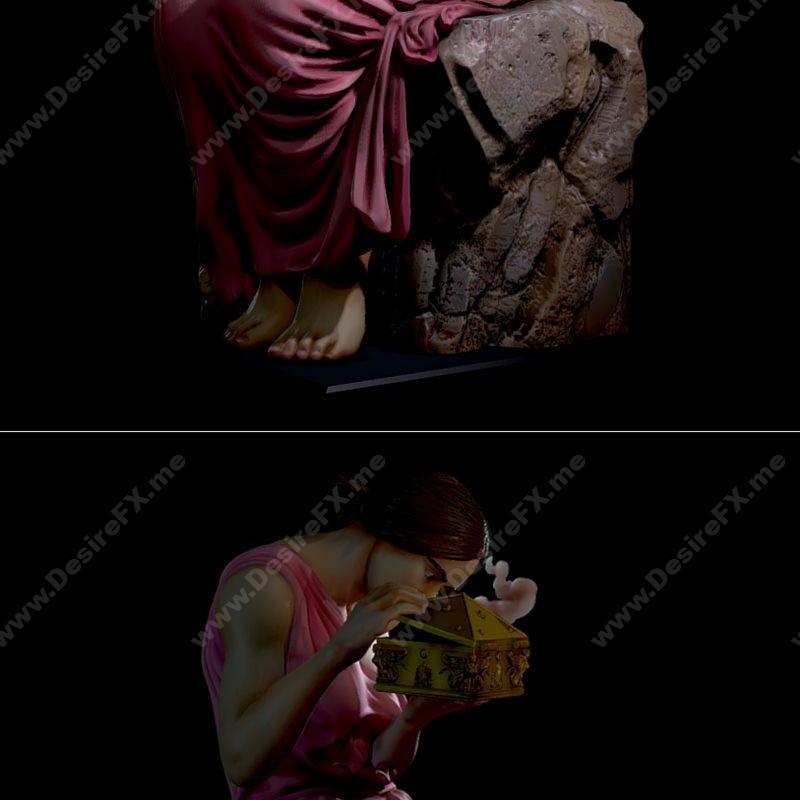 Psiche 开启黄金盒 3D打印模型|Psiche Opening the Golden Box