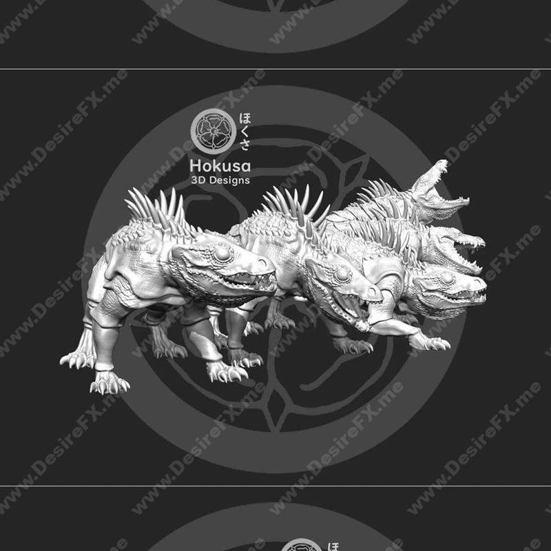 爬行类犬类3D打印模型套装|Reptile Dog Massiff Pack