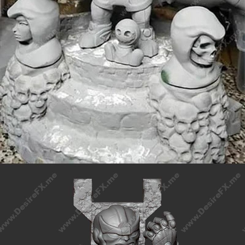 泰坦尼克号迷你角色3D打印模型|Thanos Chibi