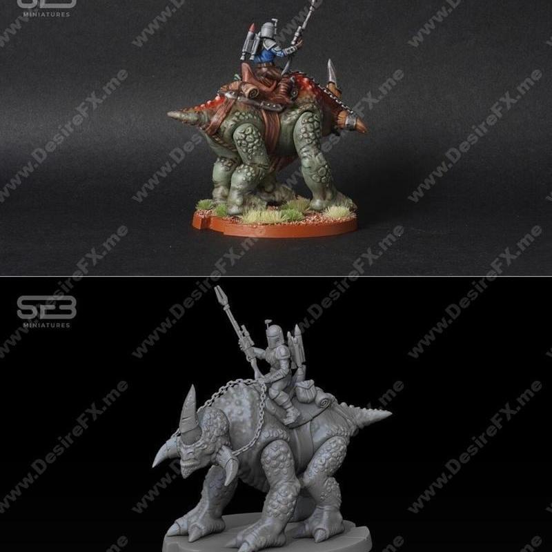 曼达洛人佣兵团队 Beast Rider 3D打印模型|Mandalorian Mercenary Team Beast Rider Proxy’s