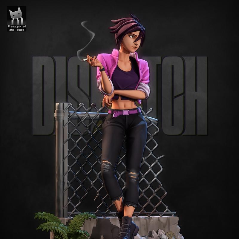 Neko Figurines 3D打印模型：Invisigal角色收藏 figurine|Neko Figurines – Invisigal – Dispatch Game Figure – 3D Print Model STL