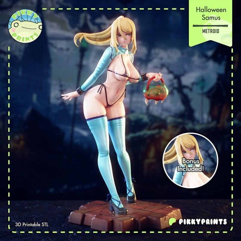 Pikky Prints – 超级马力欧 – 萨姆斯·阿兰 – 3D打印模型|Pikky Prints – Metroid – Samus Aran – 3D Print Model STL
